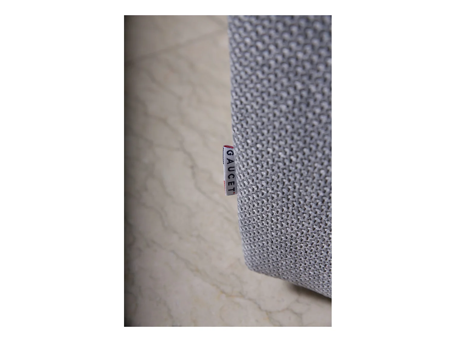 Canapé d'angle droit modulable 4 places en tissu chiné gris CARDINAL - MADE IN FRANCE