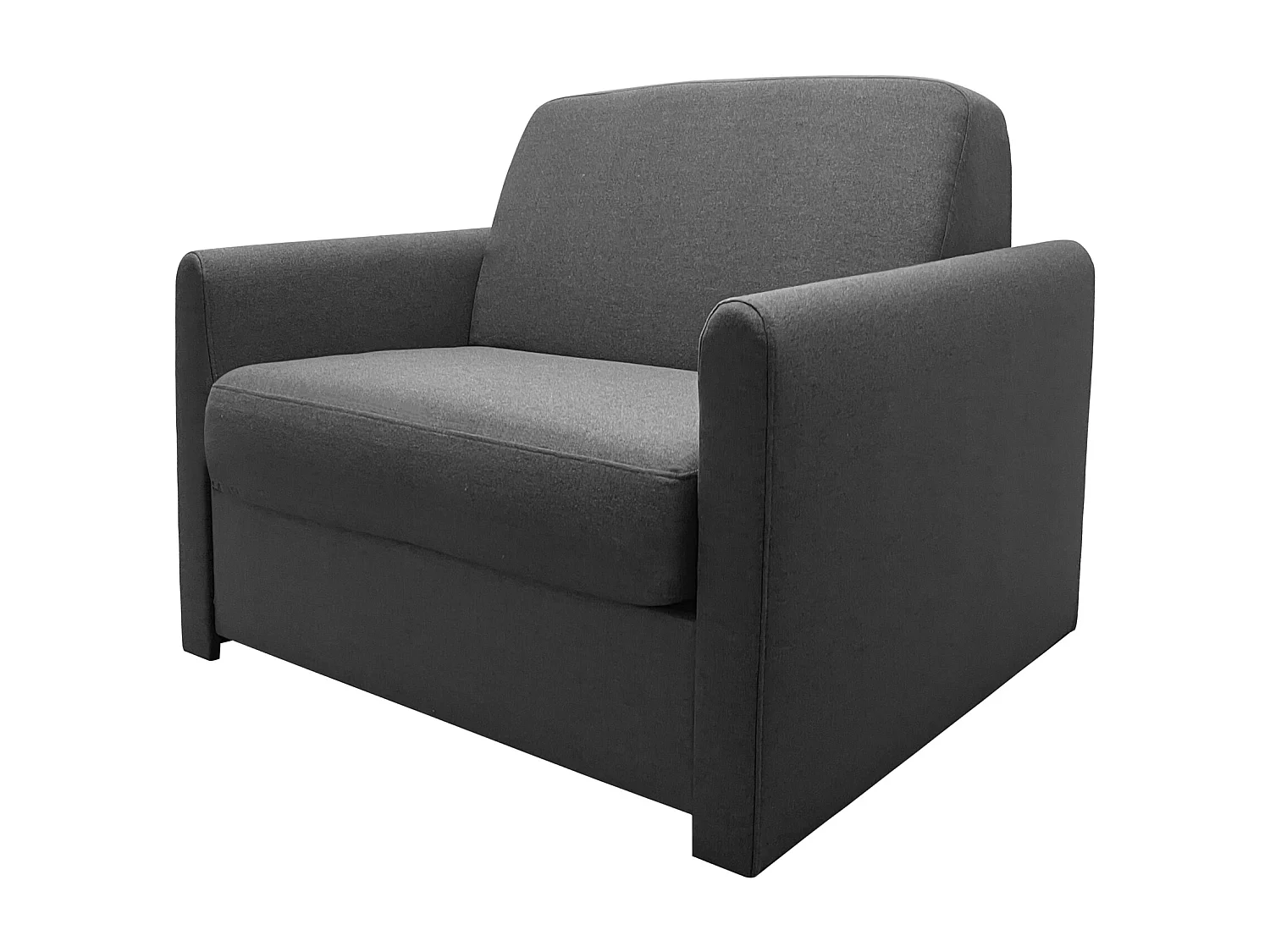 Fauteuil convertible Rapido® 1 place en tissu noir RUBY - MADE IN FRANCE