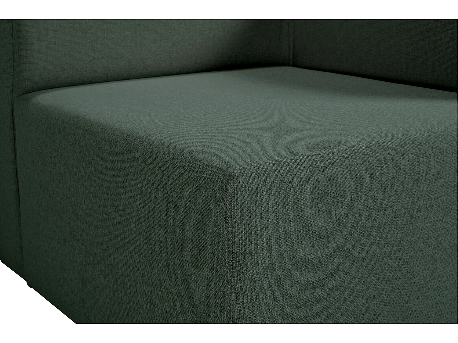 Angle réversible pour canapé modulable en tissu vert PINOT - MADE IN FRANCE