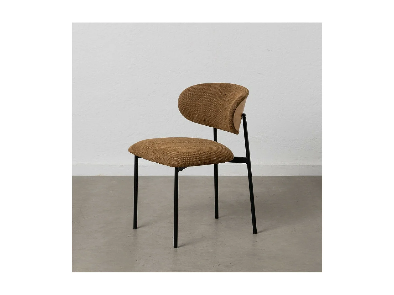 Quatuor de chaises Tissu marron - PEPE