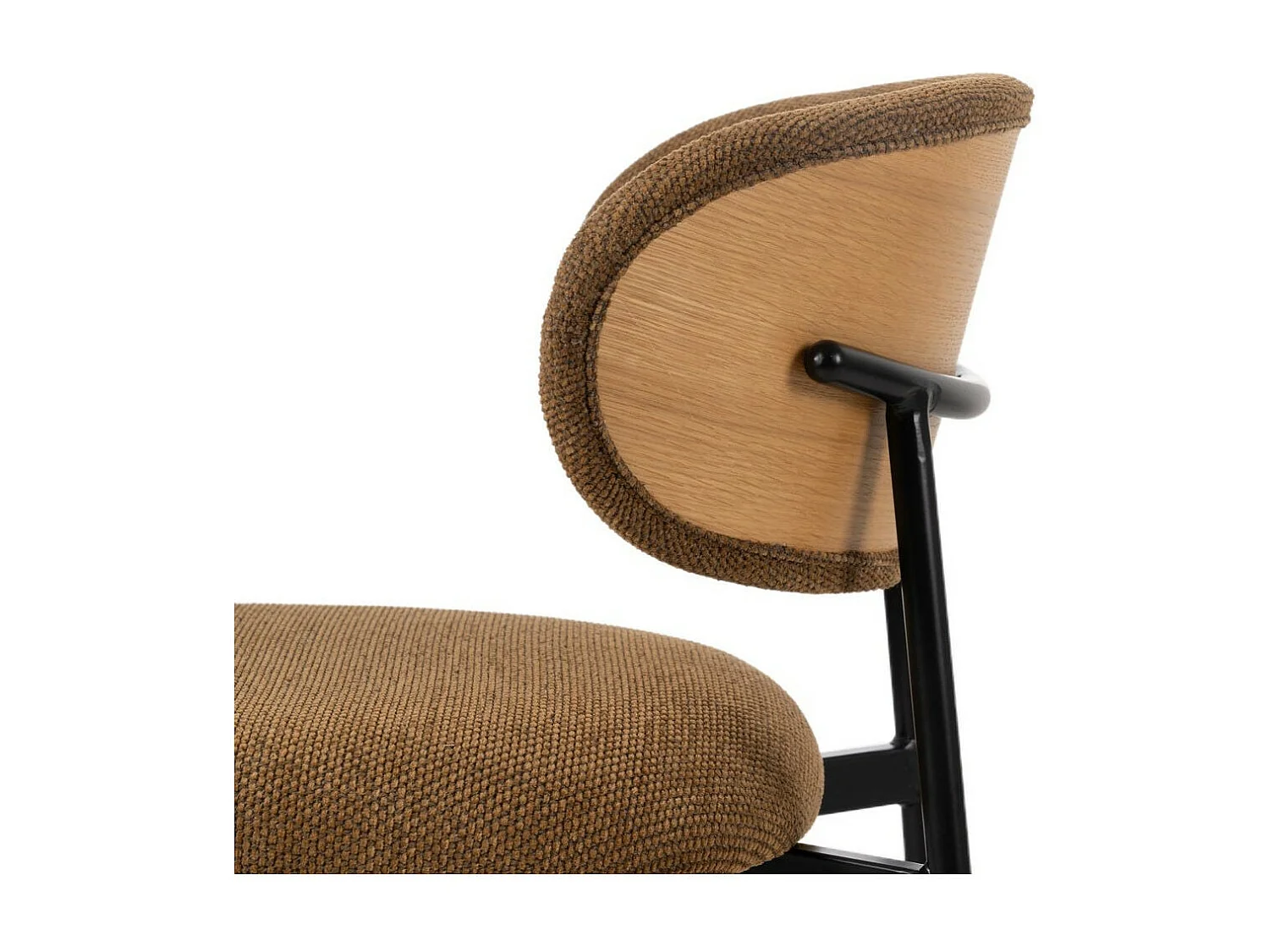 Quatuor de chaises Tissu marron - PEPE