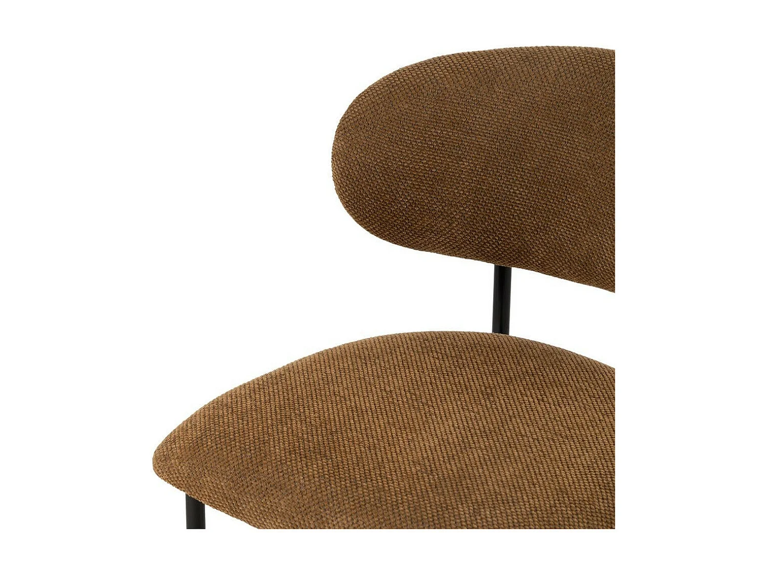 Quatuor de chaises Tissu marron - PEPE