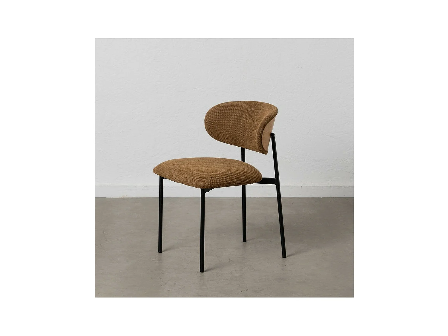 Quatuor de chaises Tissu marron - PEPE