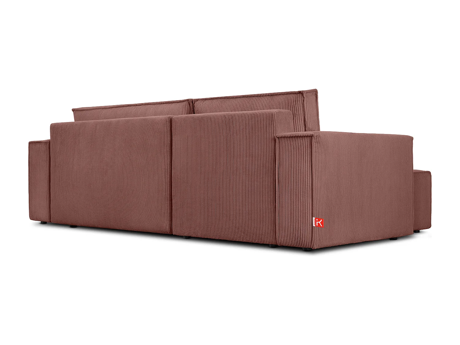Ecksofa Big links/rechts - Schlaffunktion mit Cordbezug - Rosa - NAPI