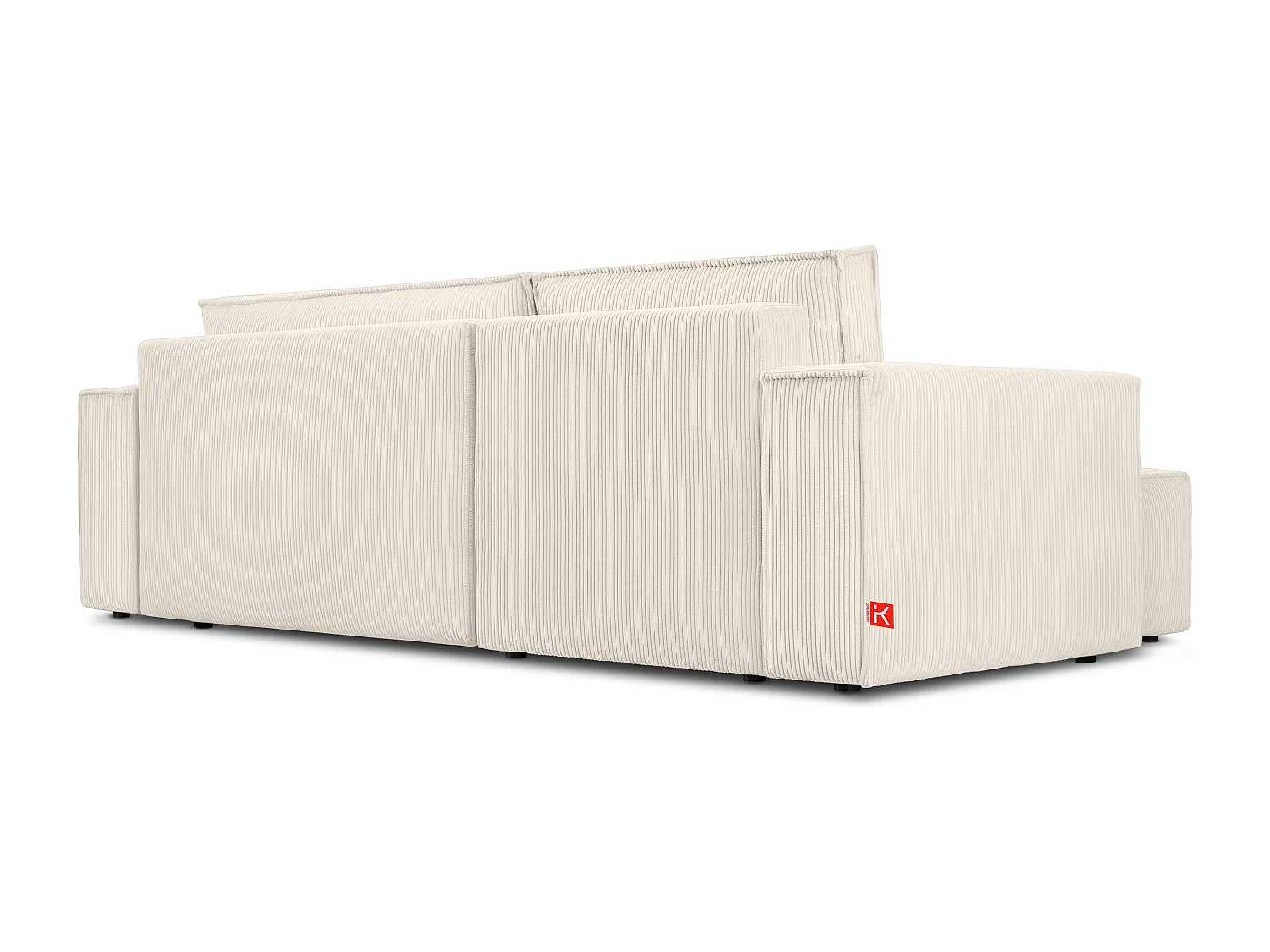 Ecksofa Big links/rechts - Schlaffunktion mit Cordbezug - beige - NAPI