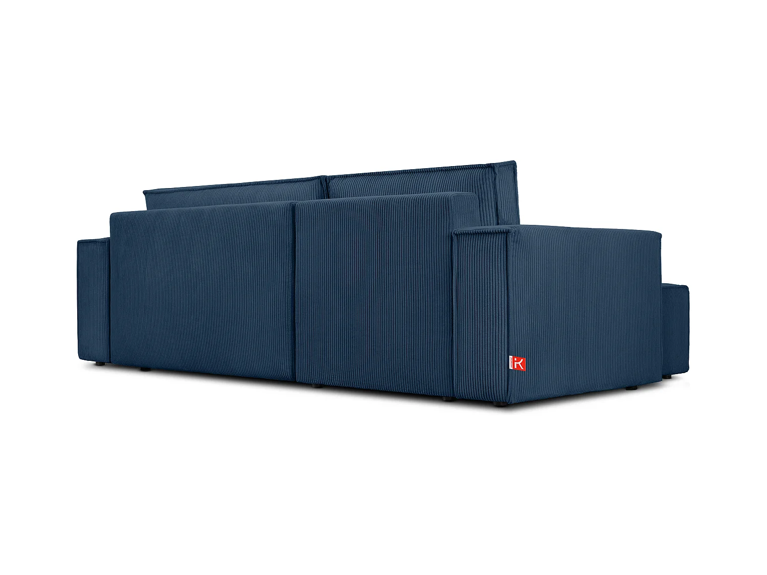 Ecksofa Big links/rechts - Schlaffunktion mit Cordbezug - blau - NAPI