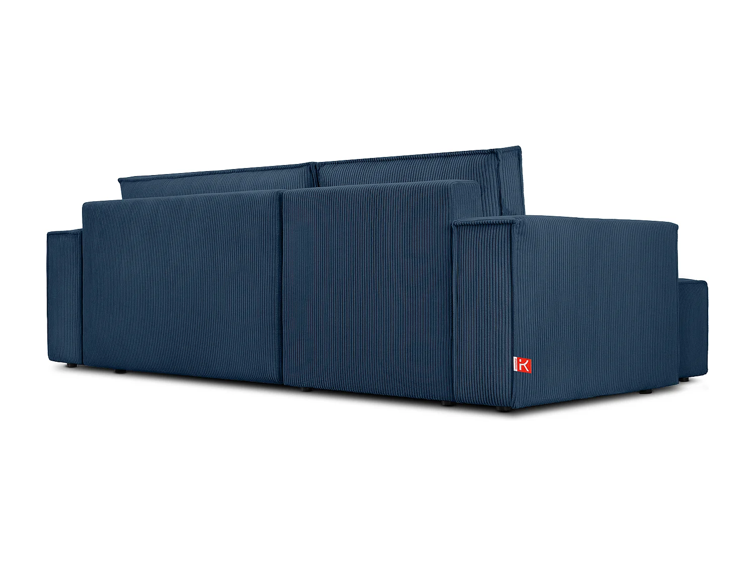 Ecksofa Big links/rechts - Schlaffunktion mit Cordbezug - blau - NAPI