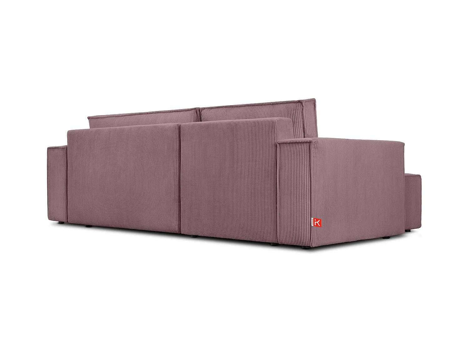 Ecksofa Big links/rechts - Schlaffunktion mit Cordbezug - lila - NAPI