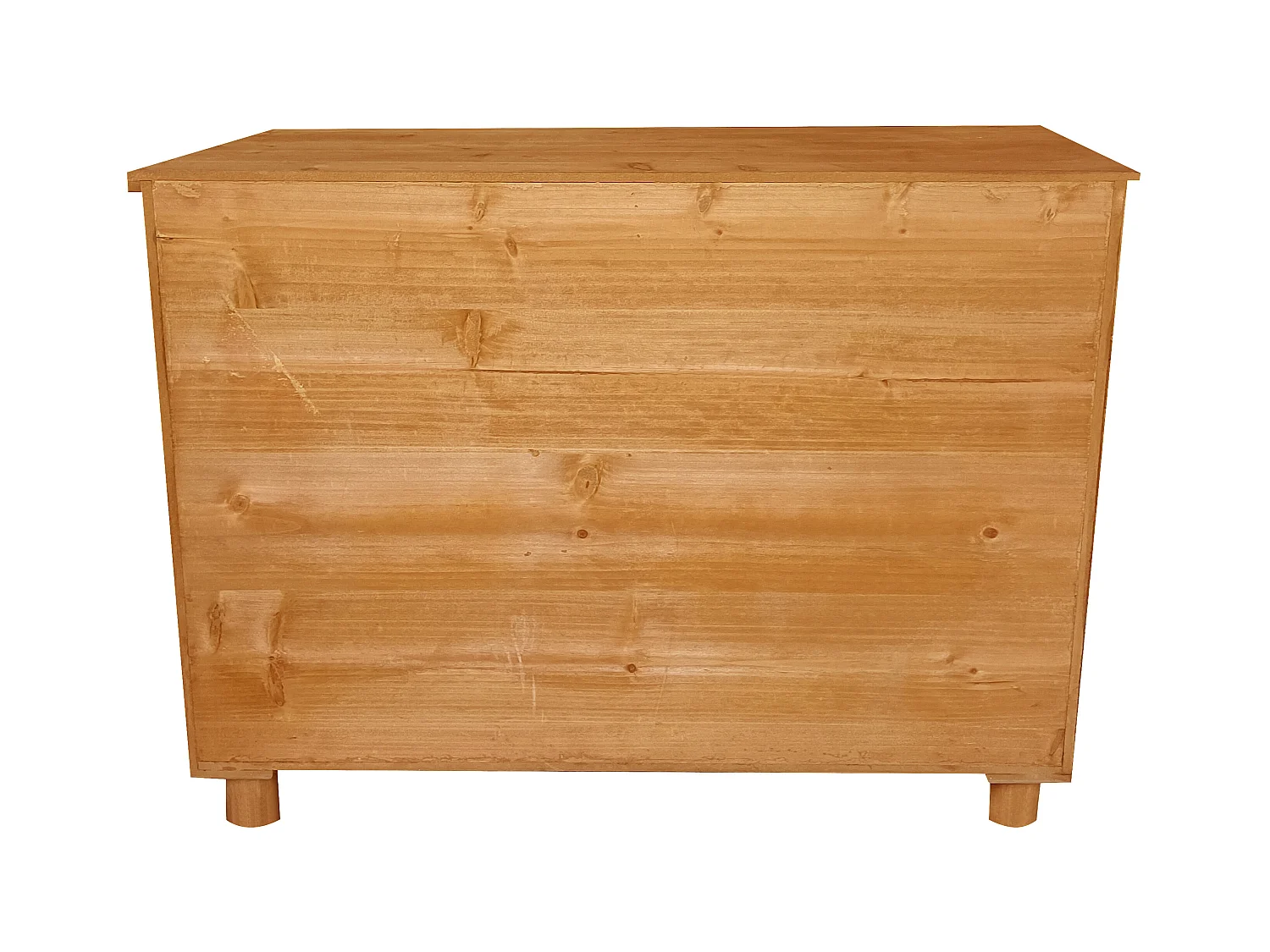 Mueble botellero de madera de pino y MDF - L.90 x P. 32 x A. 69 cm - Natural - RIOJA