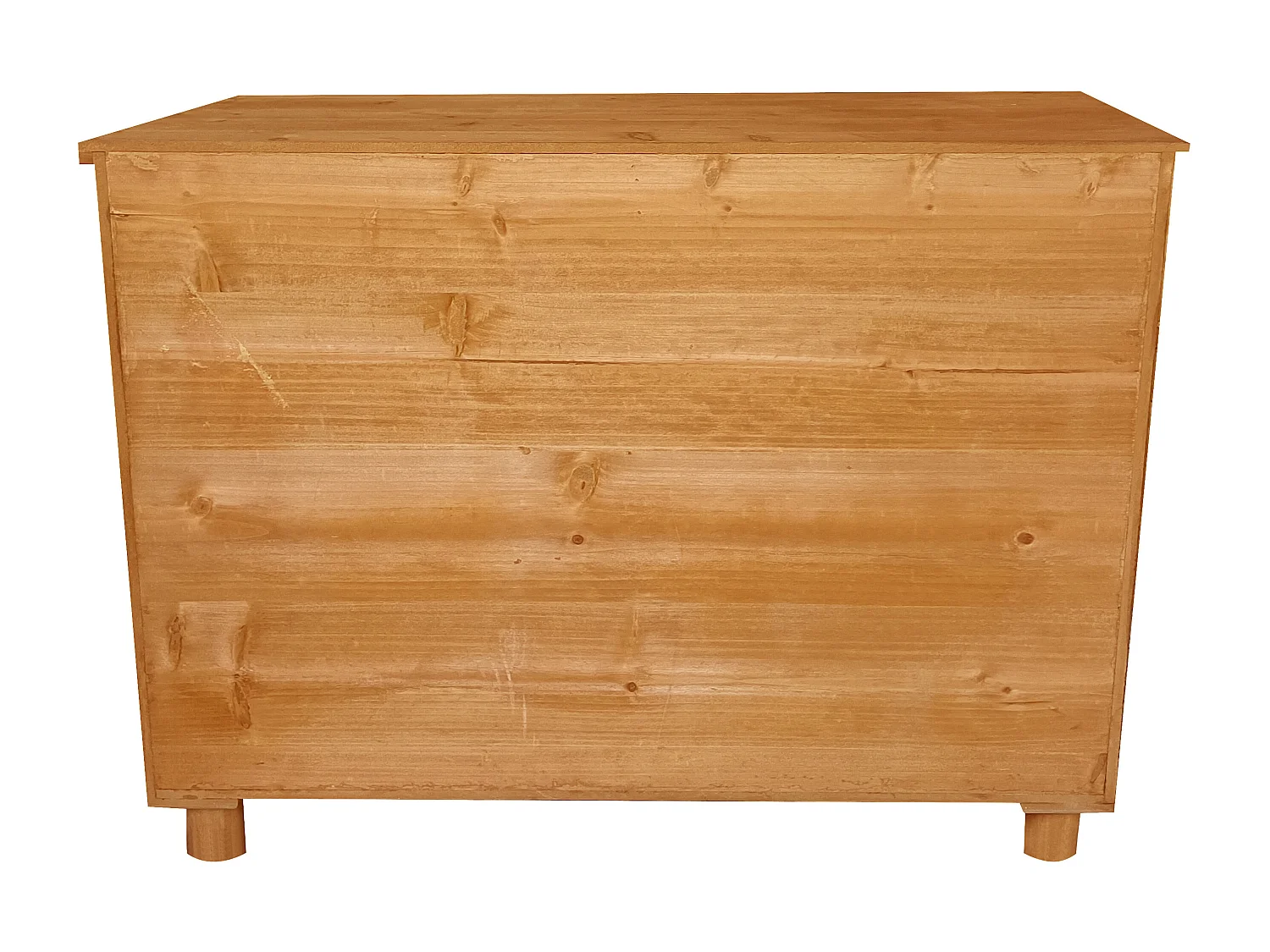 Meuble range bouteilles en bois de sapin et MDF  - L.90 x P. 32 x H. 69 cm - Naturel -  RIOJA
