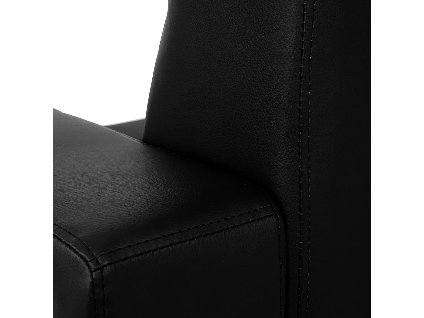 Fauteuil Pori,  similicuir, noir
