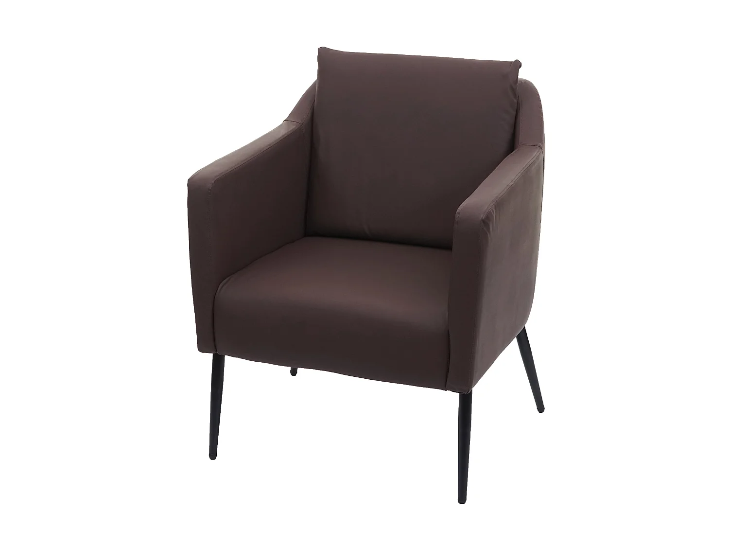 Fauteuil de relaxation MCW-H93a,  similicuir marron