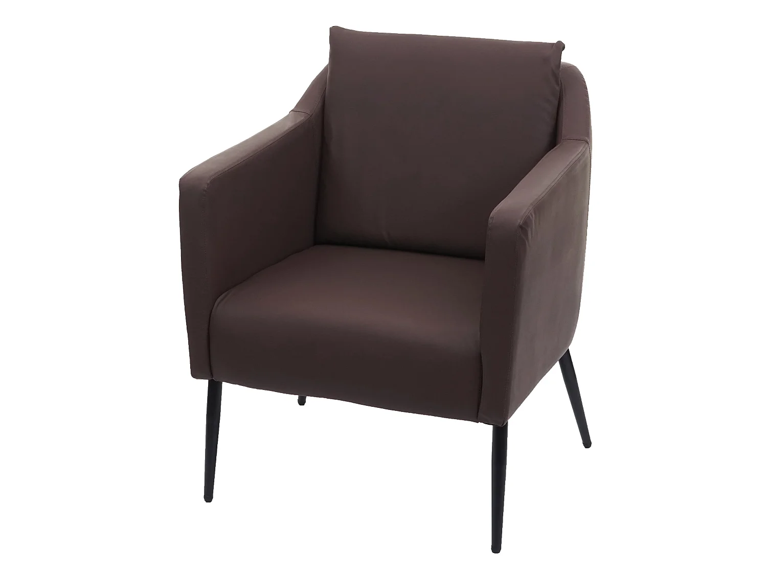 Fauteuil de relaxation MCW-H93a,  similicuir marron