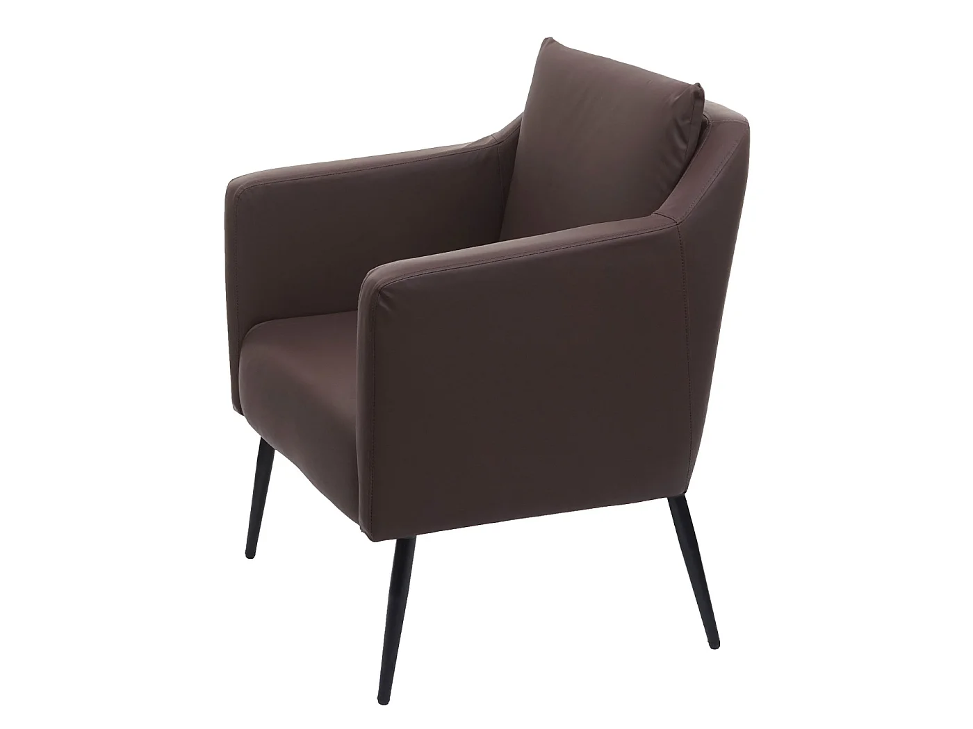 Fauteuil de relaxation MCW-H93a,  similicuir marron