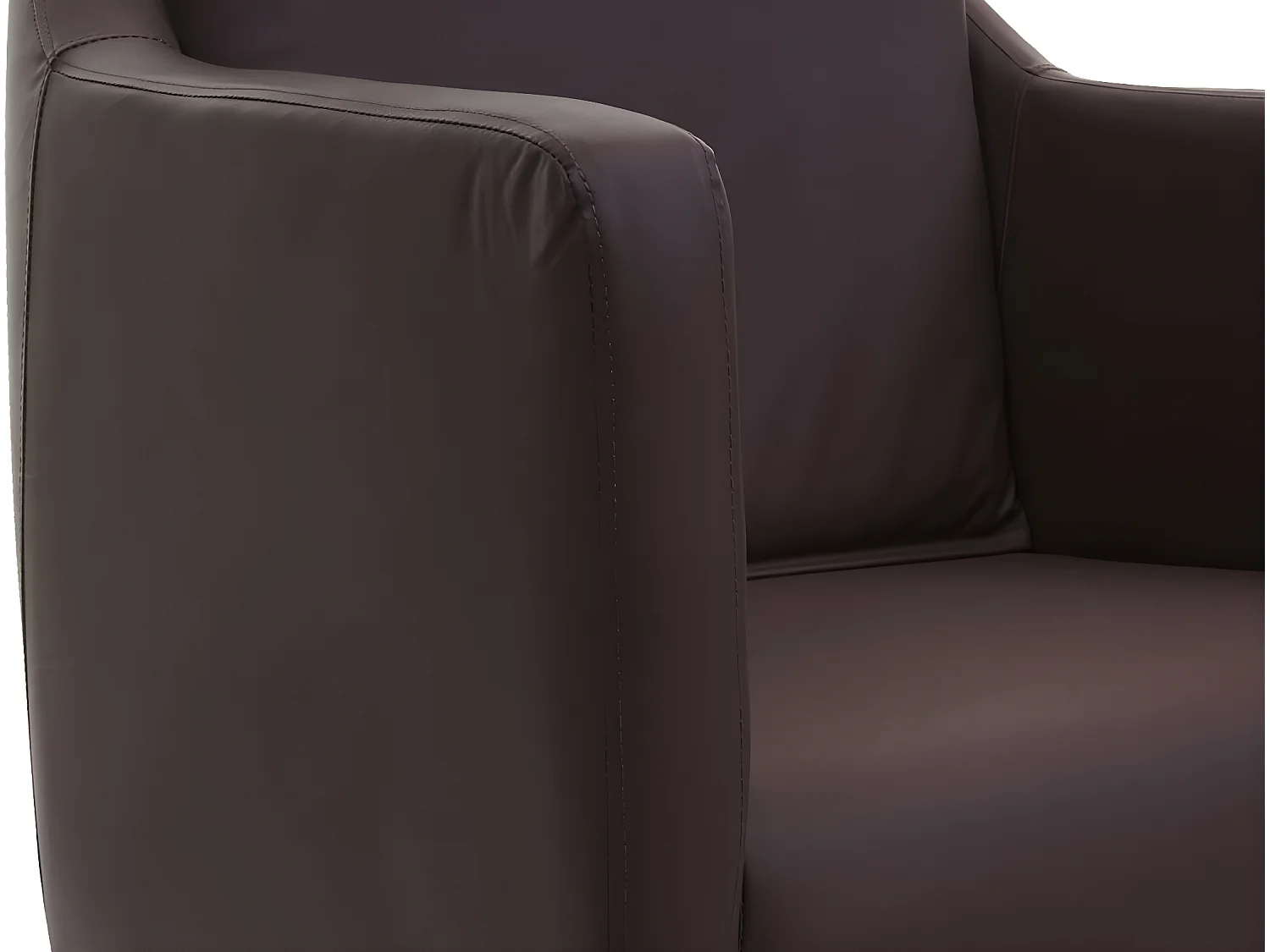 Fauteuil de relaxation MCW-H93a,  similicuir marron