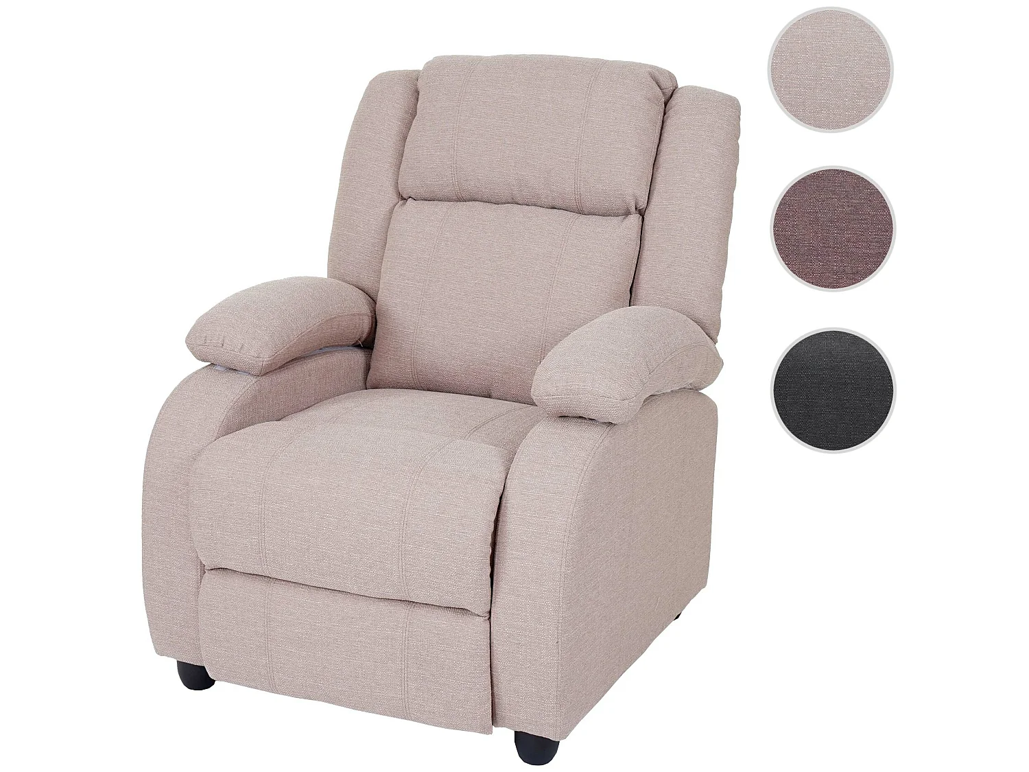 Fauteuil TV Glasgow,  crème-gris