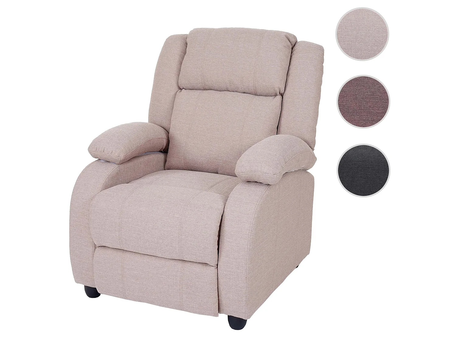 Fotel telewizyjny Glasgow,  kremowo-szary