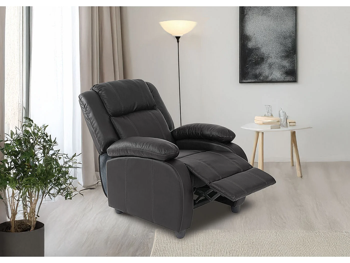 Fauteuil de relaxation Glasgow,  rouge