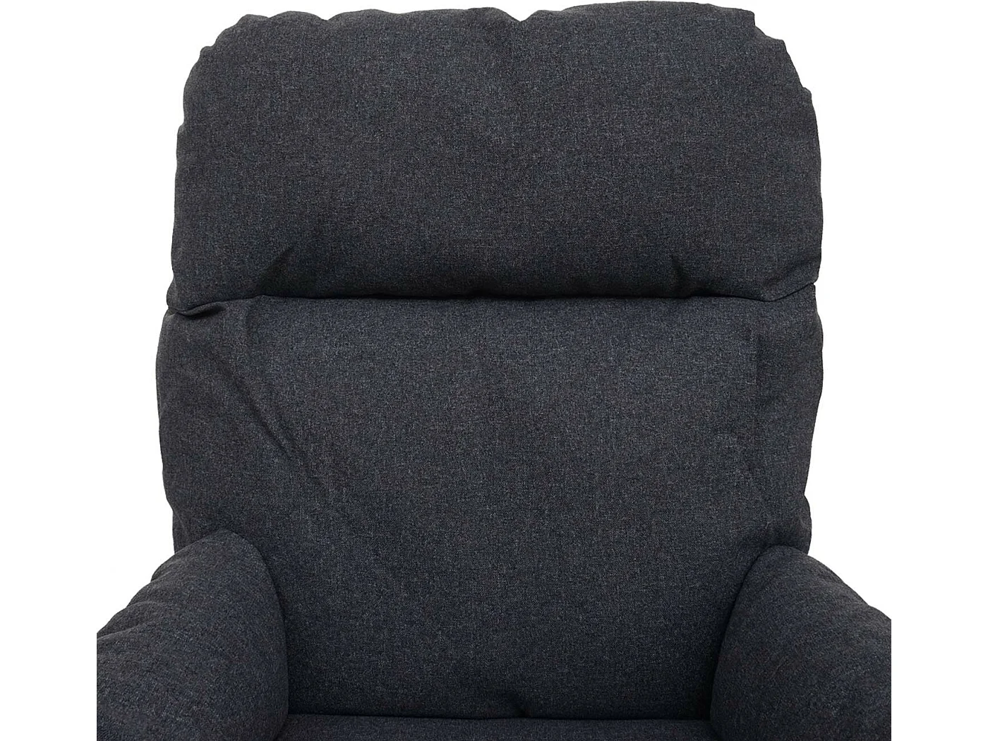 Fauteuil relax + pouf MCW-L12 pivotant,  gris foncé