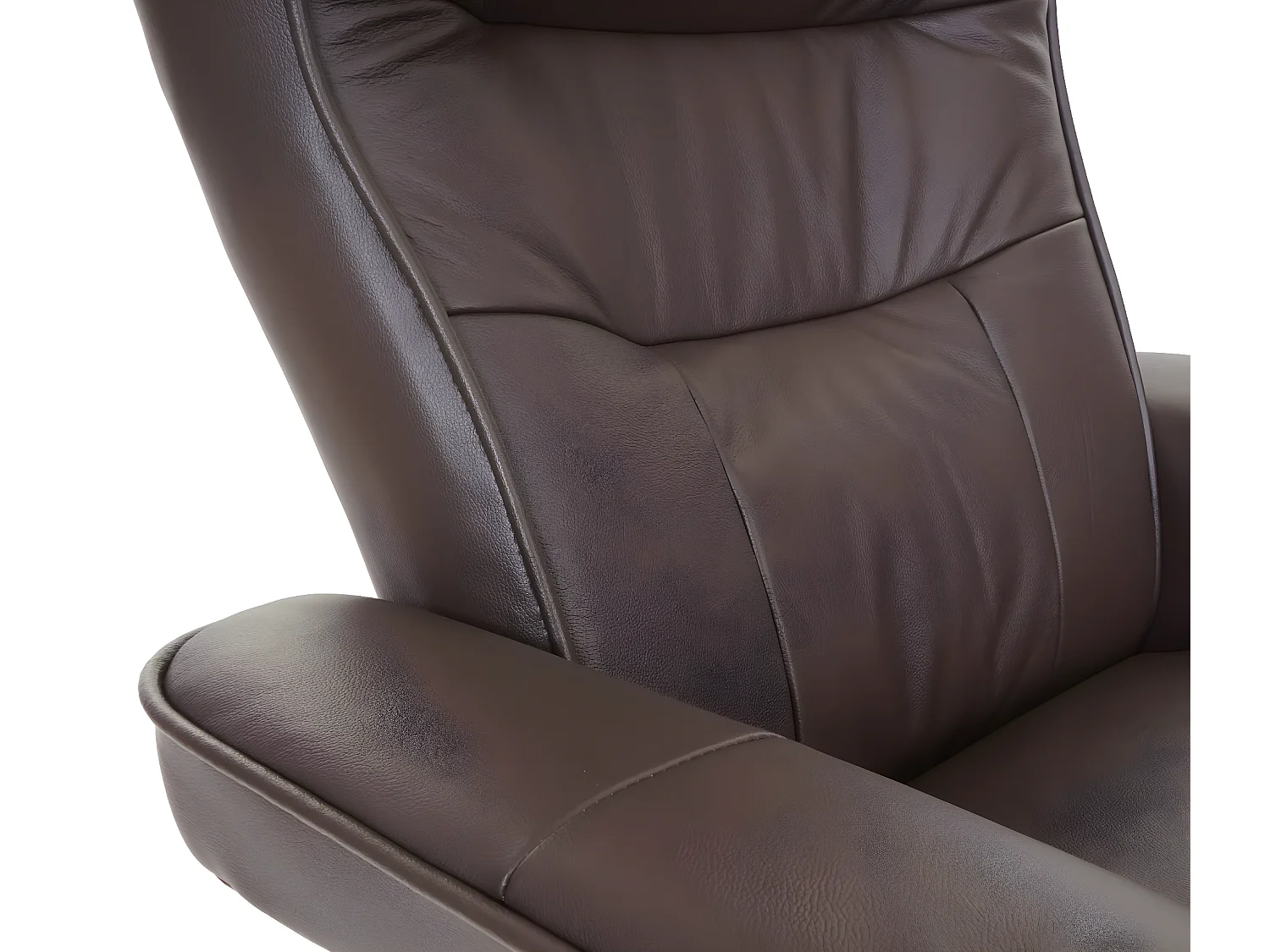 Relaxsessel Edmonton mit Hocker, Braun, naturbraun