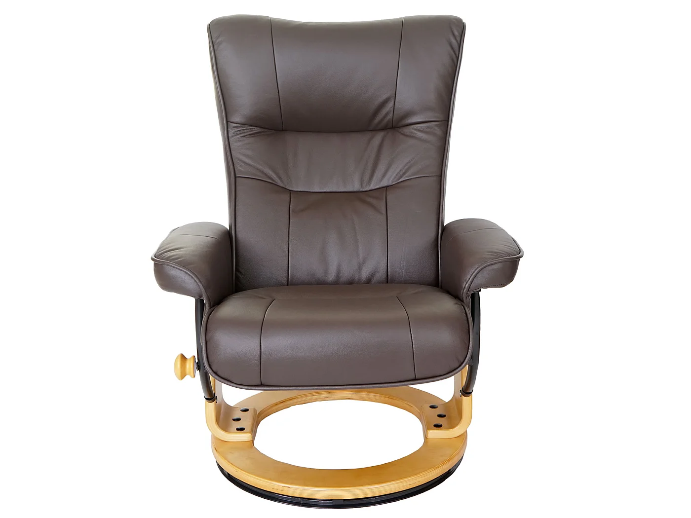 Relaxsessel Edmonton mit Hocker, Braun, naturbraun