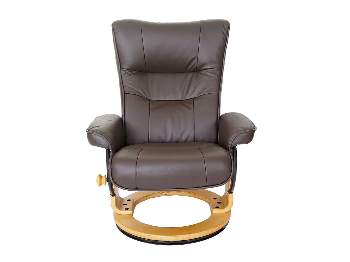 Leżanka Edmonton z taboretem,  brąz, naturalny brąz