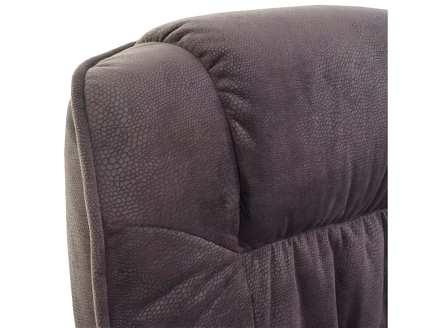 Fauteuil relax H56 avec pouf,  imitation daim