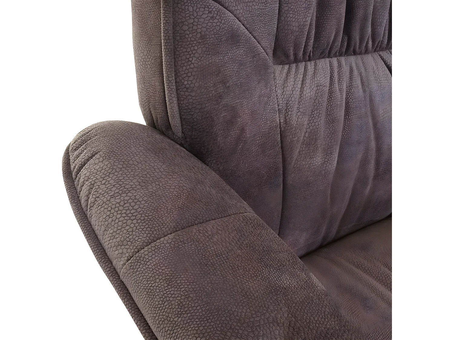 Fauteuil relax H56 avec pouf,  imitation daim