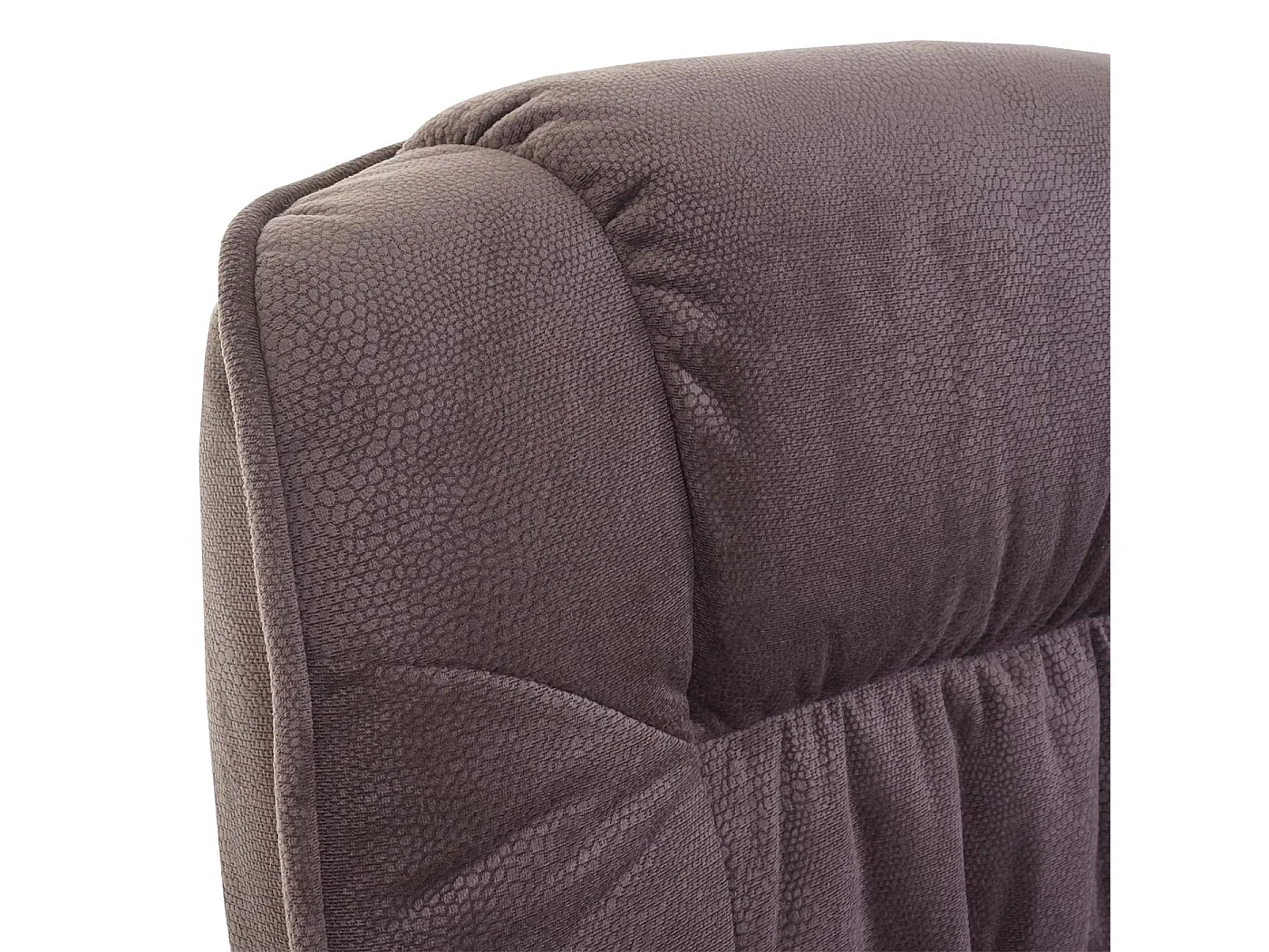 Relaxfauteuil H56 met voetenbank,  imitatie suède bruin