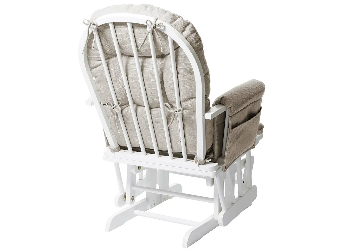 Fauteuil relax MCW-C76 Fauteuil oscillant,  crème, monture blanche