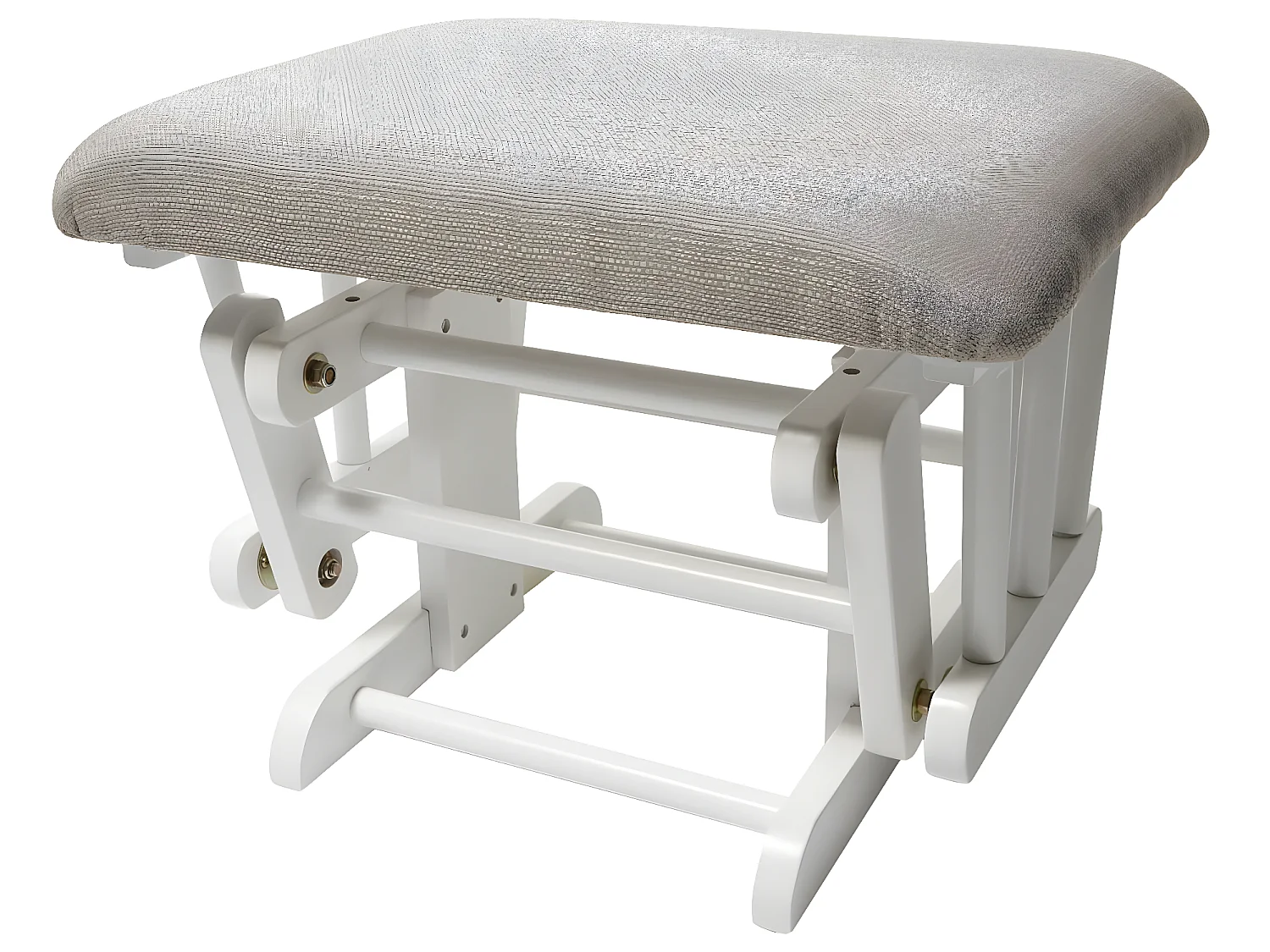 Fauteuil relax MCW-C76 Fauteuil oscillant,  crème, monture blanche