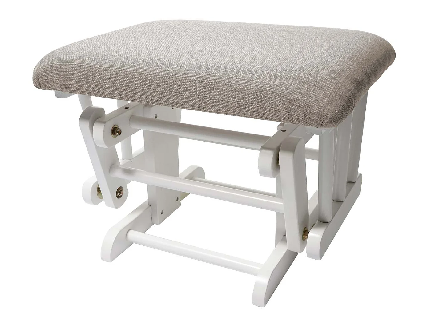 Leżanka MCW-C76 Krzesło obrotowe,  tkanina/tekstylia, kremowy, rama biała