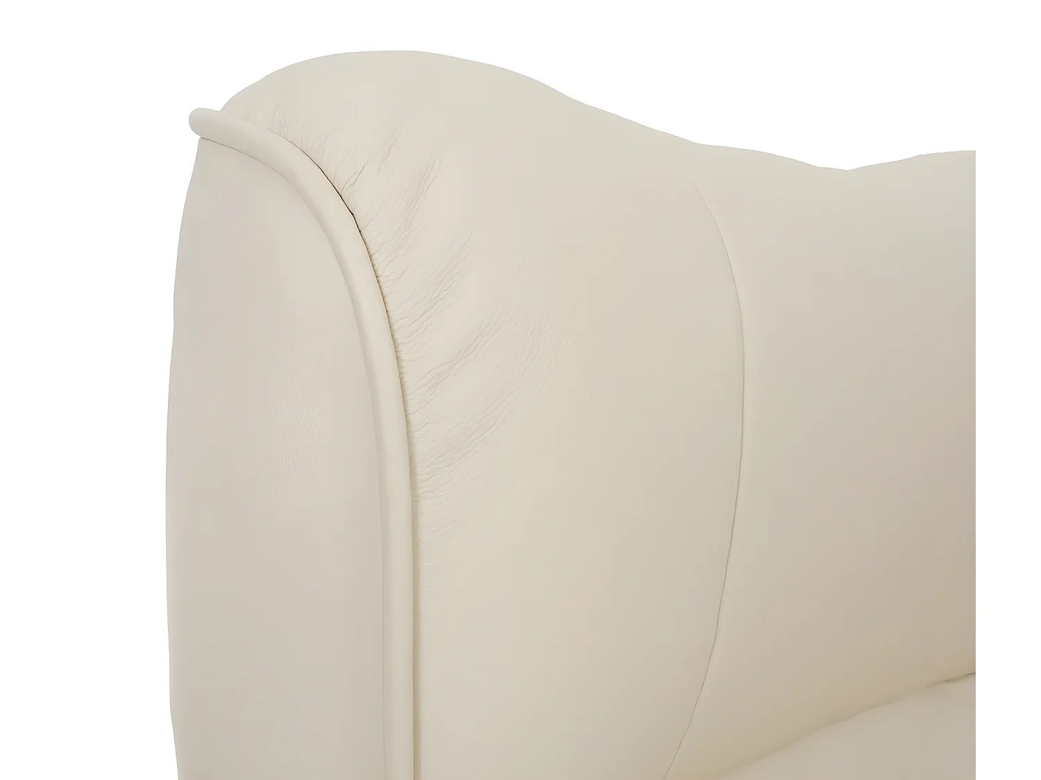 Fauteuil relax Edmonton avec pouf,  crème, doré