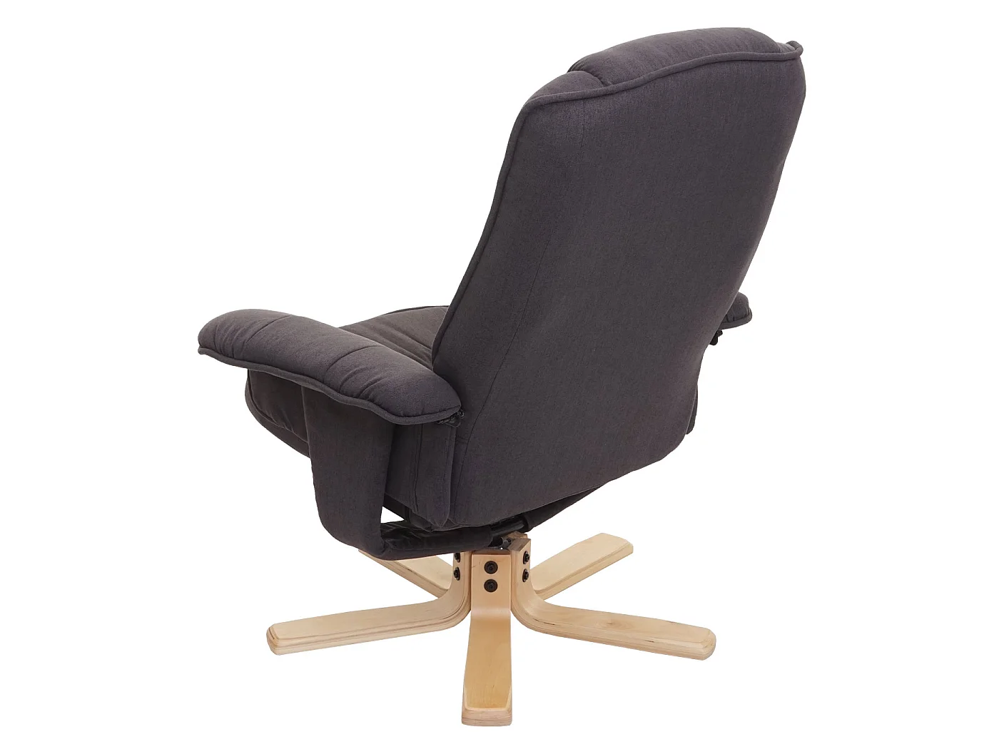 Sillón relax H56 con taburete,  gris oscuro