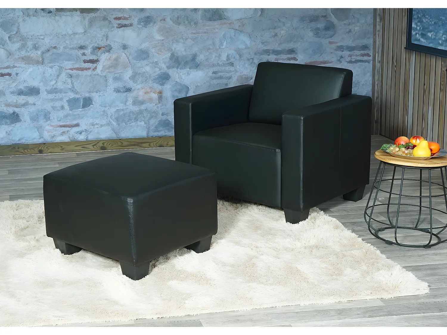 Loungestoel Moncalieri,  zwart