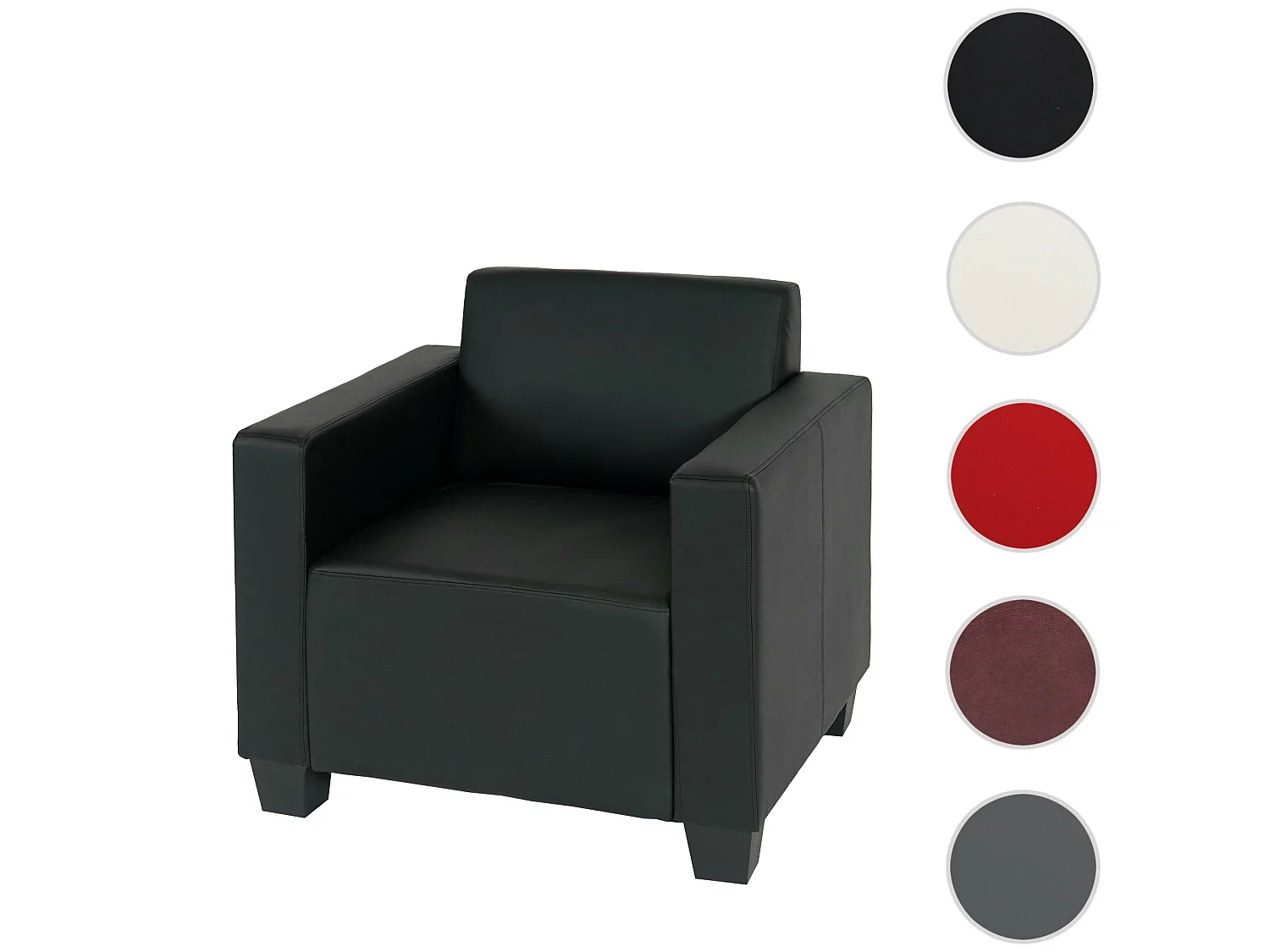 Loungestoel Moncalieri,  zwart