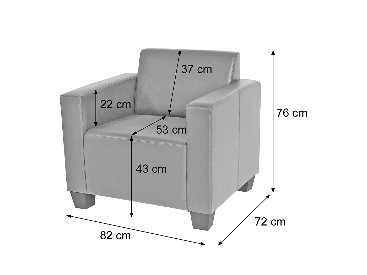 Loungesessel Moncalieri, Schwarz