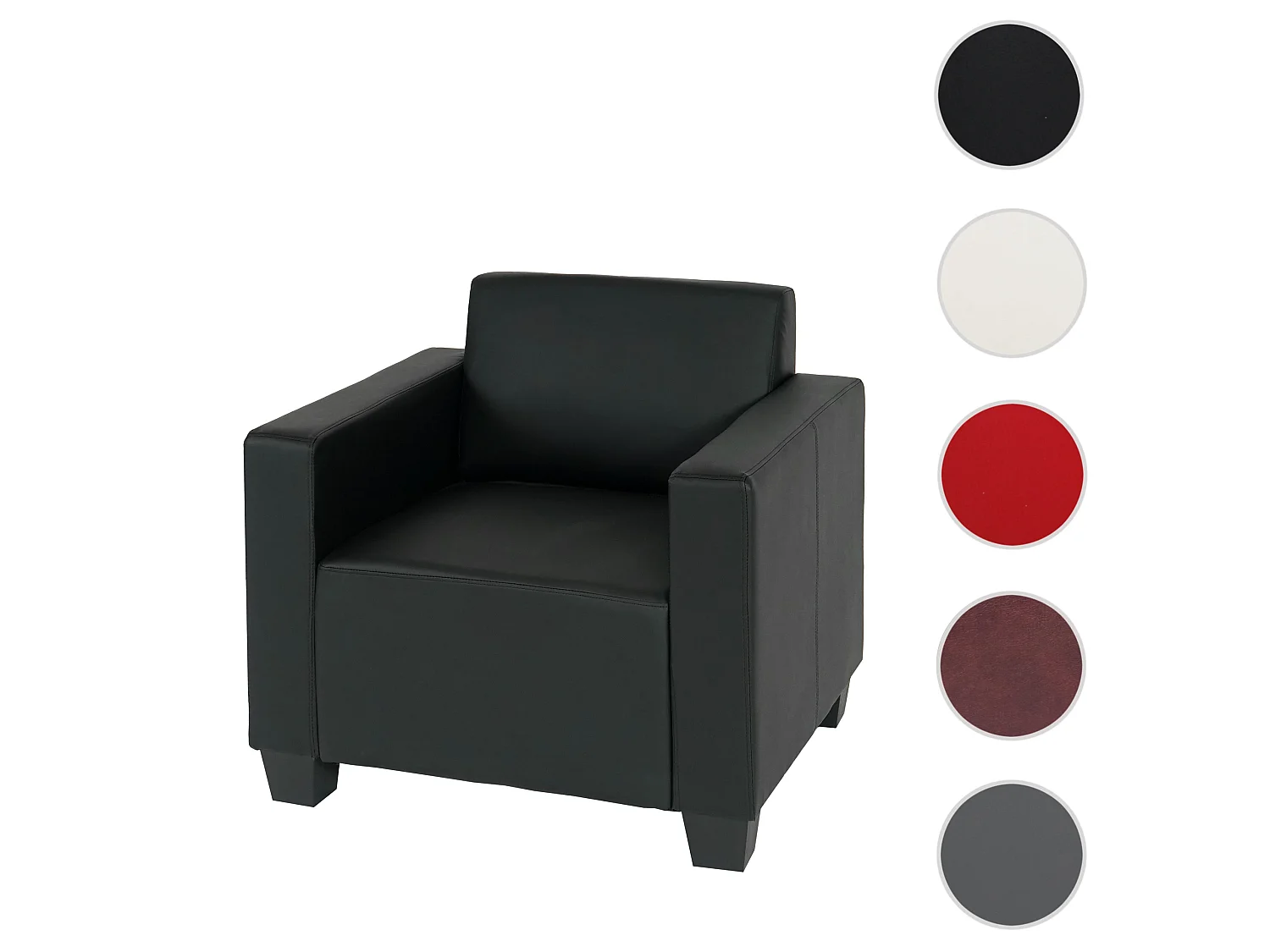 Fauteuil lounge Moncalieri,  noir