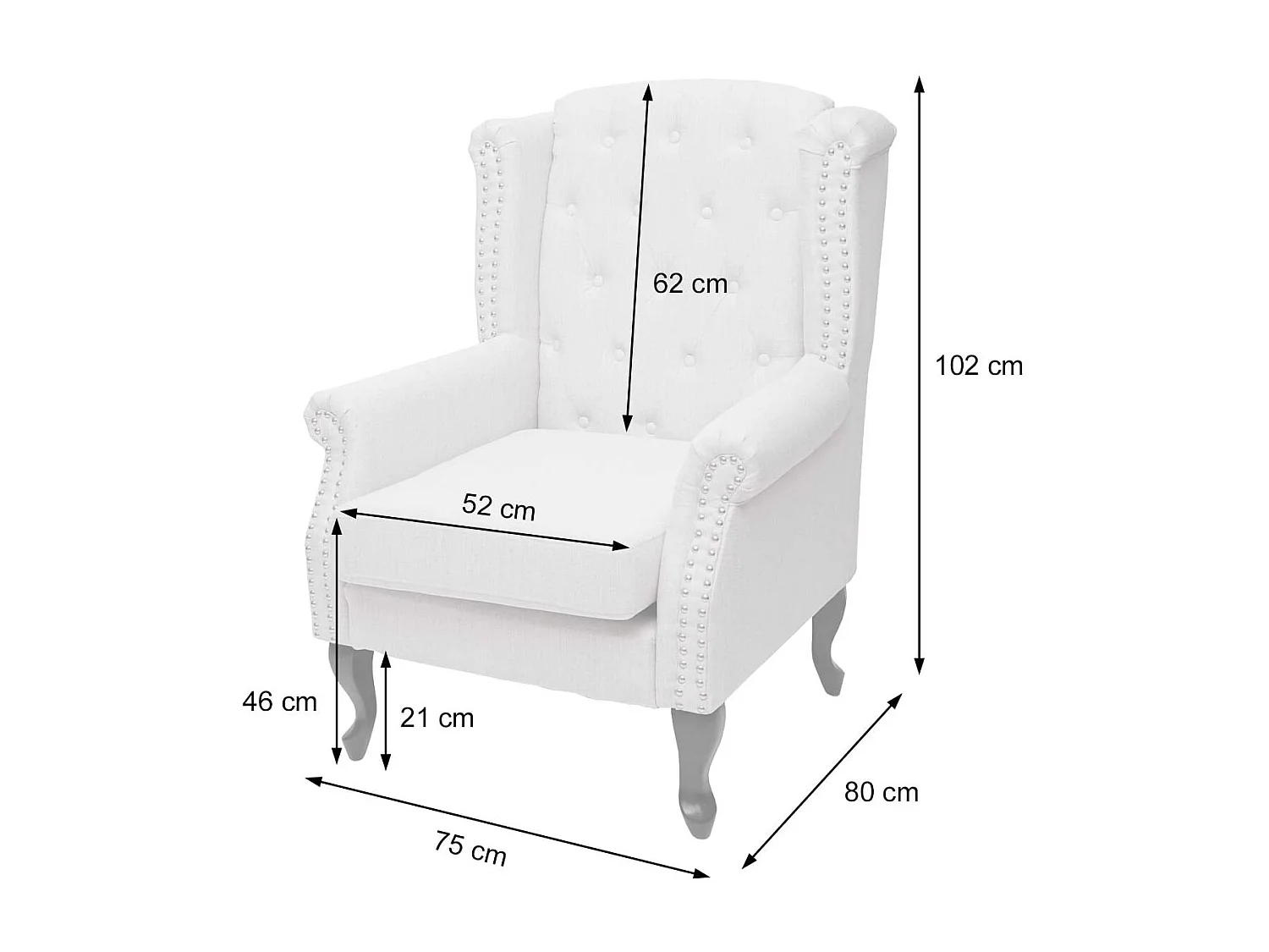 Fauteuil de relaxation Oxford,  gris avec ottomane