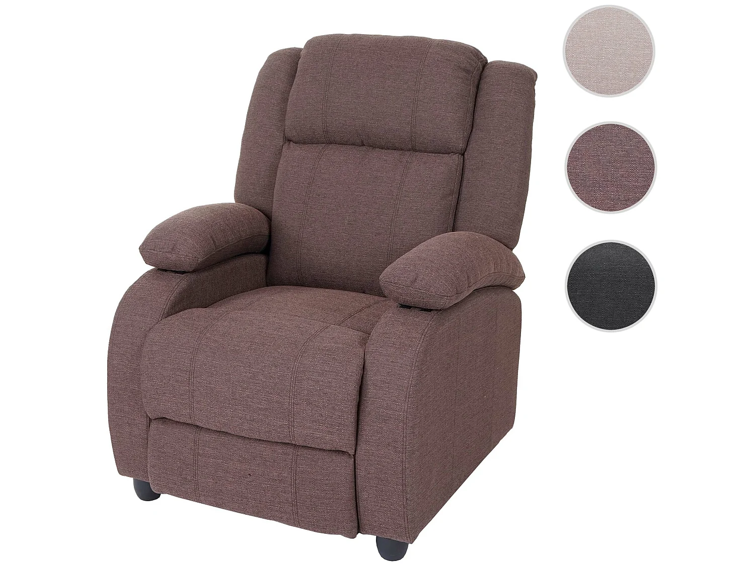 Fauteuil TV Glasgow,  couleur d'acajou