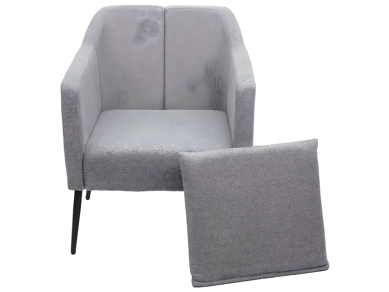 Fotel wypoczynkowy MCW-H93a,  tkanina/tekstylia jasnoszary