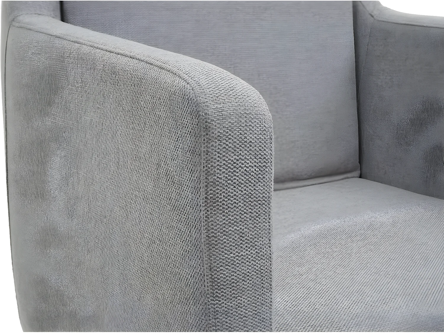 Fotel wypoczynkowy MCW-H93a,  tkanina/tekstylia jasnoszary