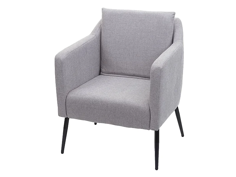 Relaxsessel MCW-H93a, Stoff/Textil hellgrau