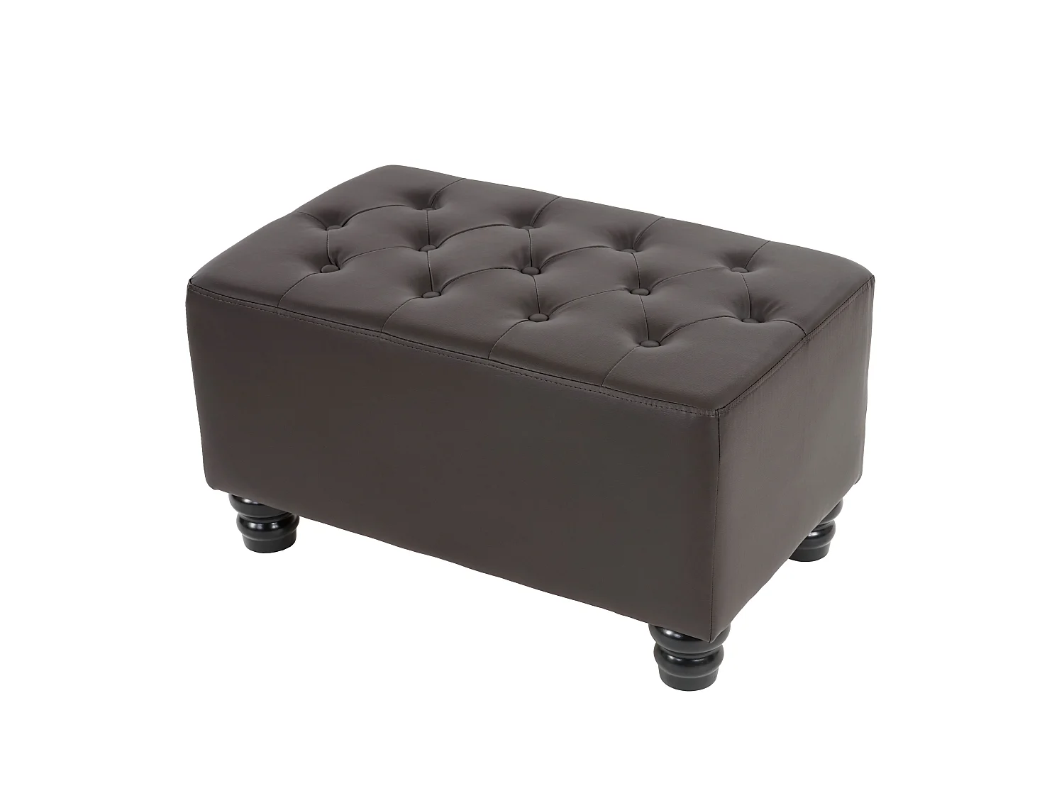 Relaxfauteuil Edinburgh ronde poten,  ronde poten, bruin met voetenbankje