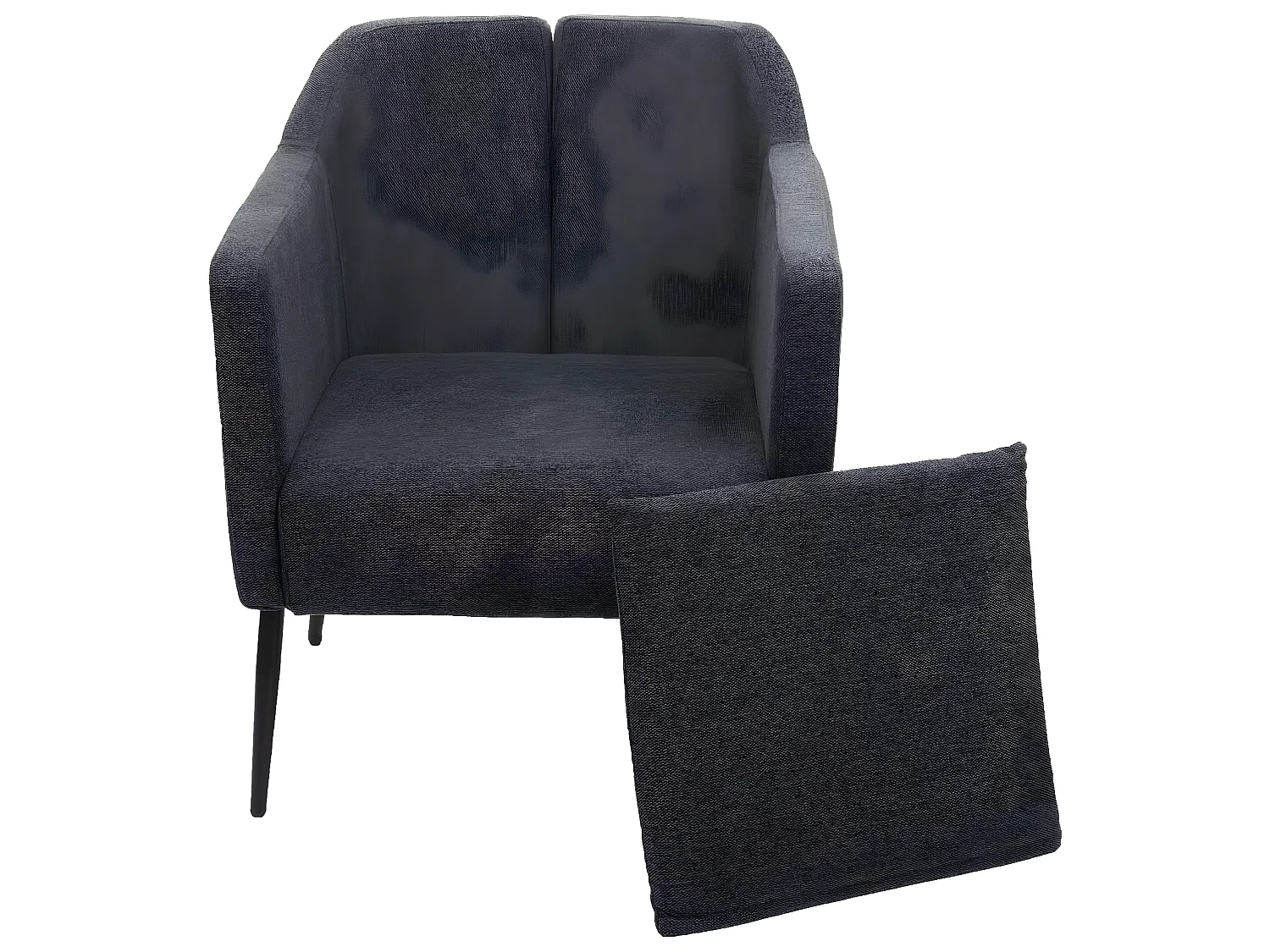 Fotel wypoczynkowy MCW-H93a,  tkanina/tekstylia ciemnoszary