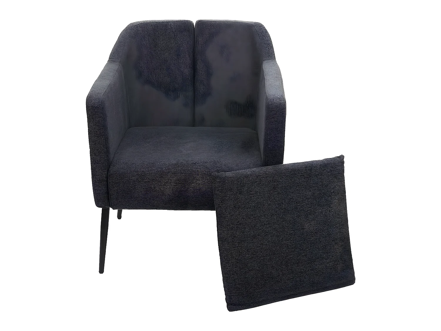 Fauteuil de relaxation MCW-H93a,  Tissu/Textile gris foncé
