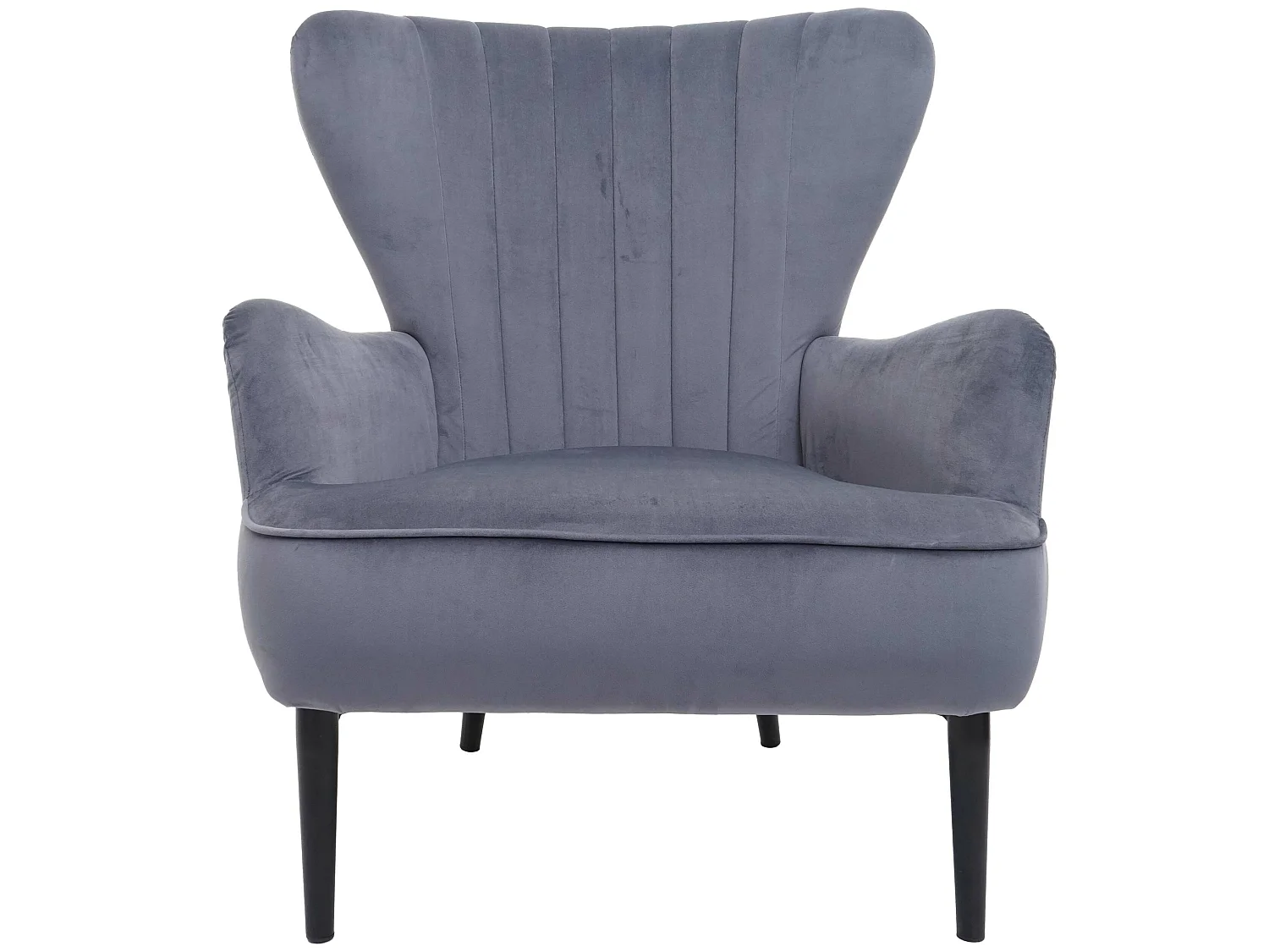 Poltrona lounge relax elegante seduta imbottita MCW-K37 velluto grigio