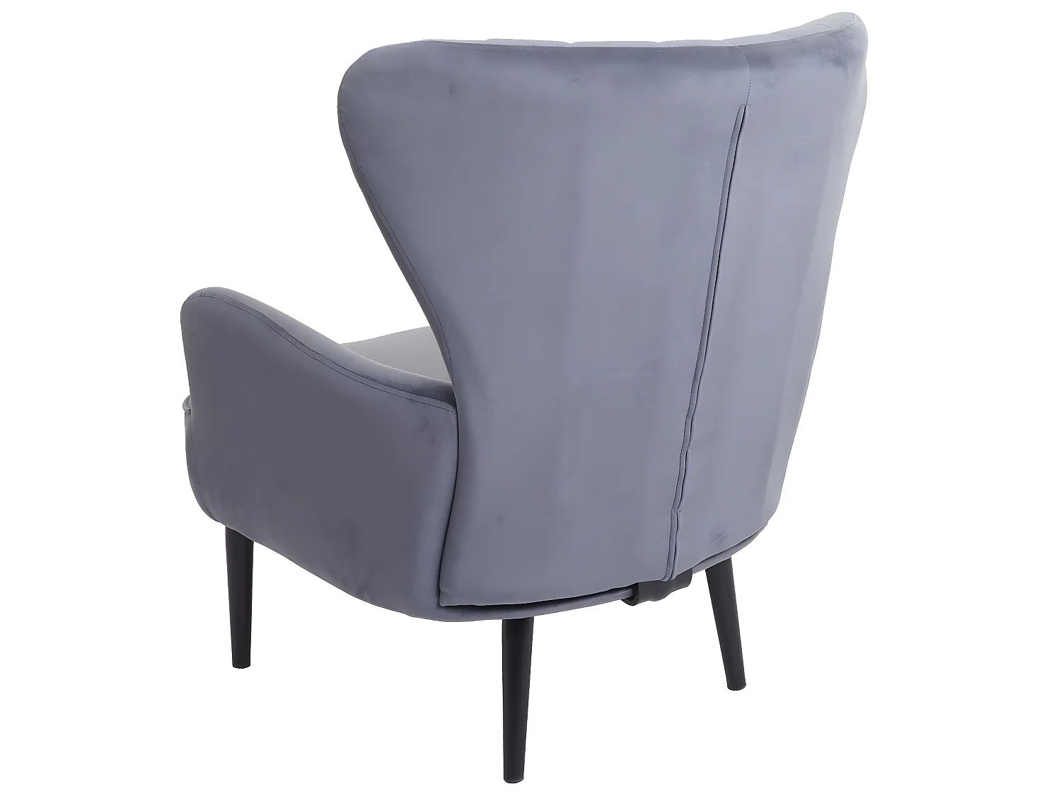 Poltrona lounge relax elegante seduta imbottita MCW-K37 velluto grigio