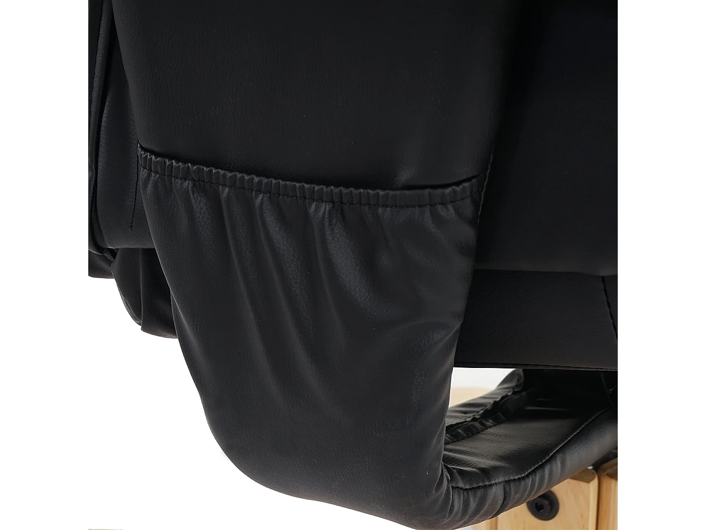 Fotel Relax H56 z taboretem,  czarny