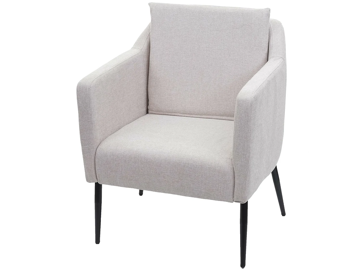 Sillón reclinable MCW-H93a,  tela/textil crema-beige